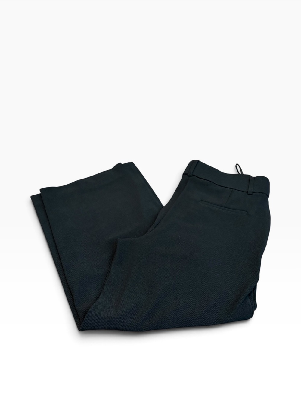 AMANDA + CHELSEA black ribbed dress pants